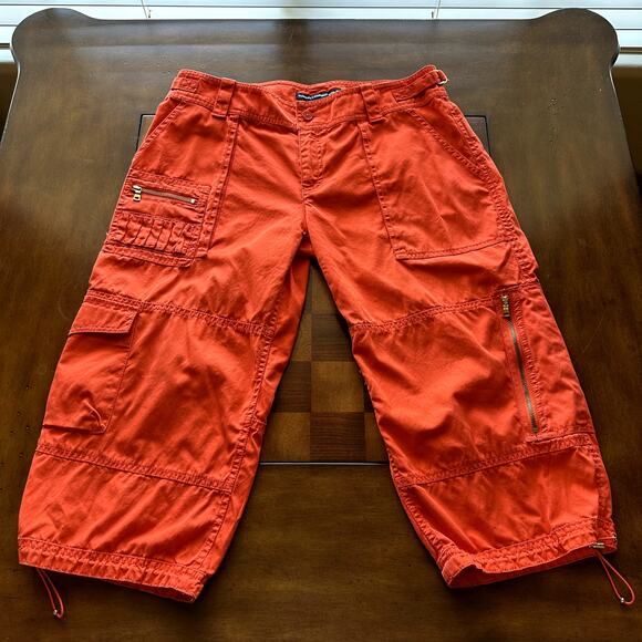 Ralph Lauren Golf Ladies Champions Orange Classic Shorts Capris Size 6 HTF - Picture 7 of 13